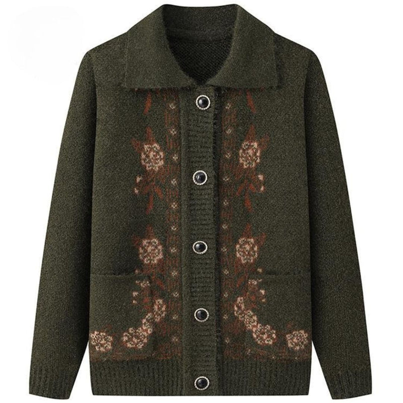 Damen-Cardigan – Winterblütenblätter